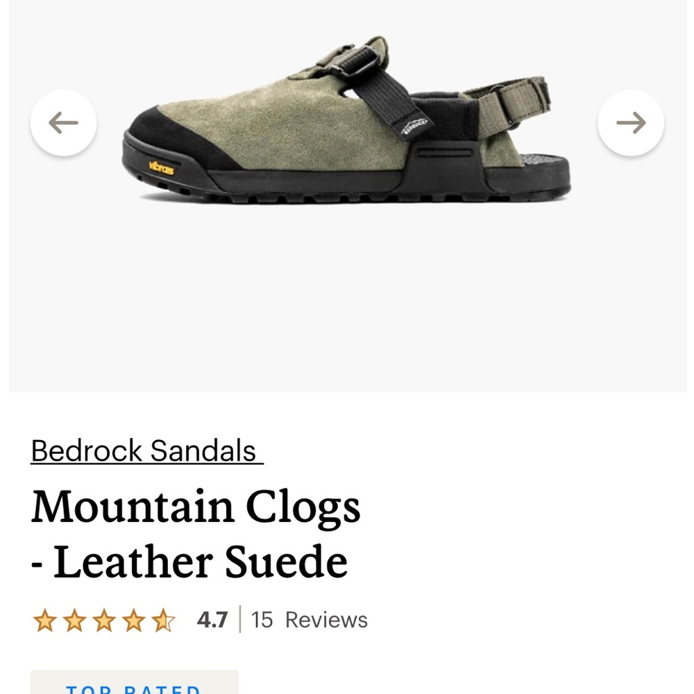 Bedrock Sandals Mountain Clogs - Green Suede